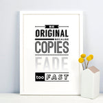 'Be Original' Print Typographic Collection Of Life & Lemons 