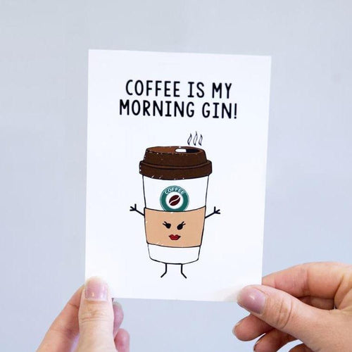 'Coffee - Morning Gin' Postcard Postcard Of Life & Lemons® 