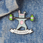 'Gin Bunny' Enamel Pin Badge Enamel Pin Badge Of Life & Lemons 