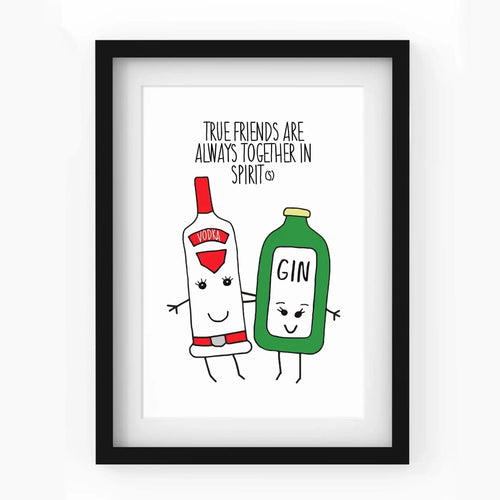 'Together in Spirits' Friendship Print Personalised Prints Of Life & Lemons 