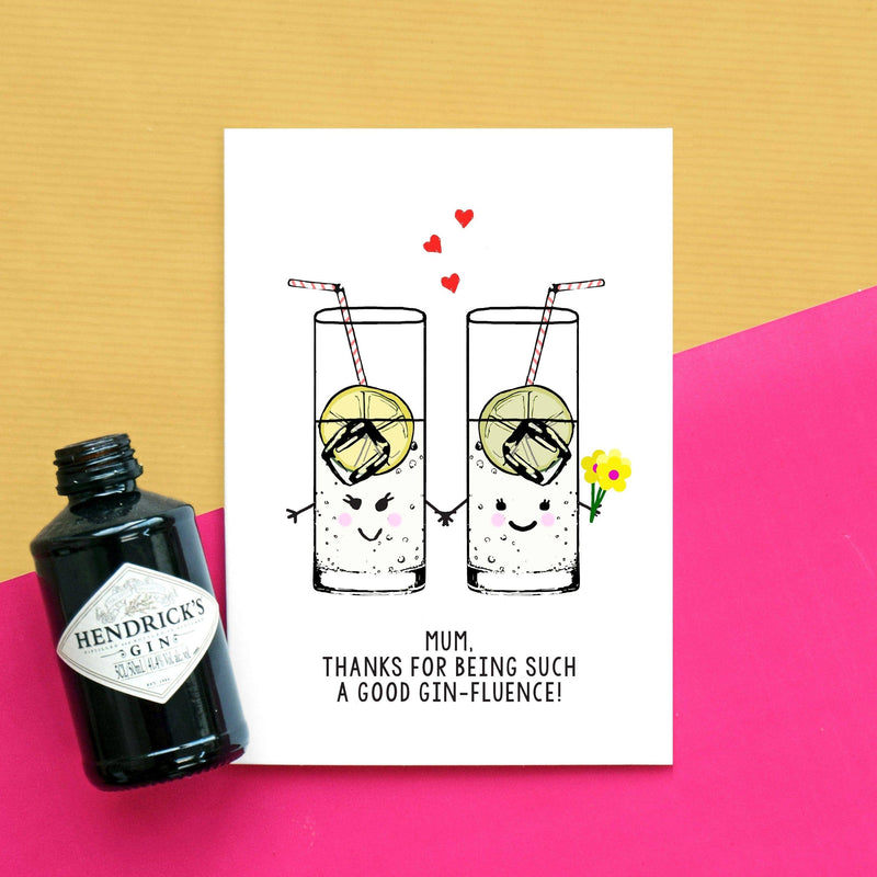 'A Good Ginfluence' Gin Mother's Day Card Of Life & Lemons 