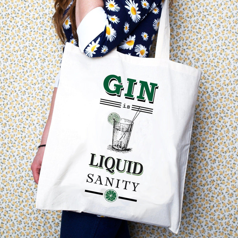 'Gin is Liquid Sanity' Tote Bag - Of Life & Lemons®