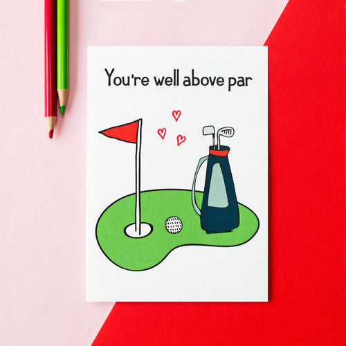 Funny Golf Valentine's Card Cards for your Other Half Of Life & Lemons 