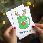 'Brewdolph' Funny Tea Christmas Card Christmas Cards Of Life & Lemons 