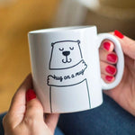 Personalised Bear 'Hug On A Mug' Gift Personalised Mug Of Life & Lemons 