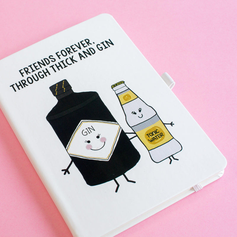 'Thick & Gin' Notebook Gift for Friend Notebook Of Life & Lemons 