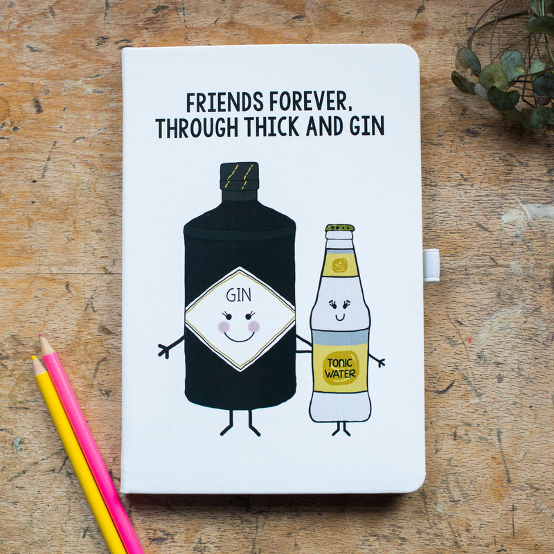 'Thick & Gin' Notebook Gift for Friend Notebook Of Life & Lemons 