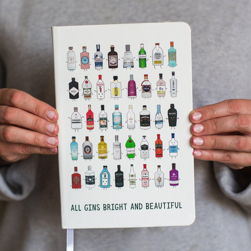 'All Gins Bright & Beautiful' Gin Notebook Notebook Of Life & Lemons 