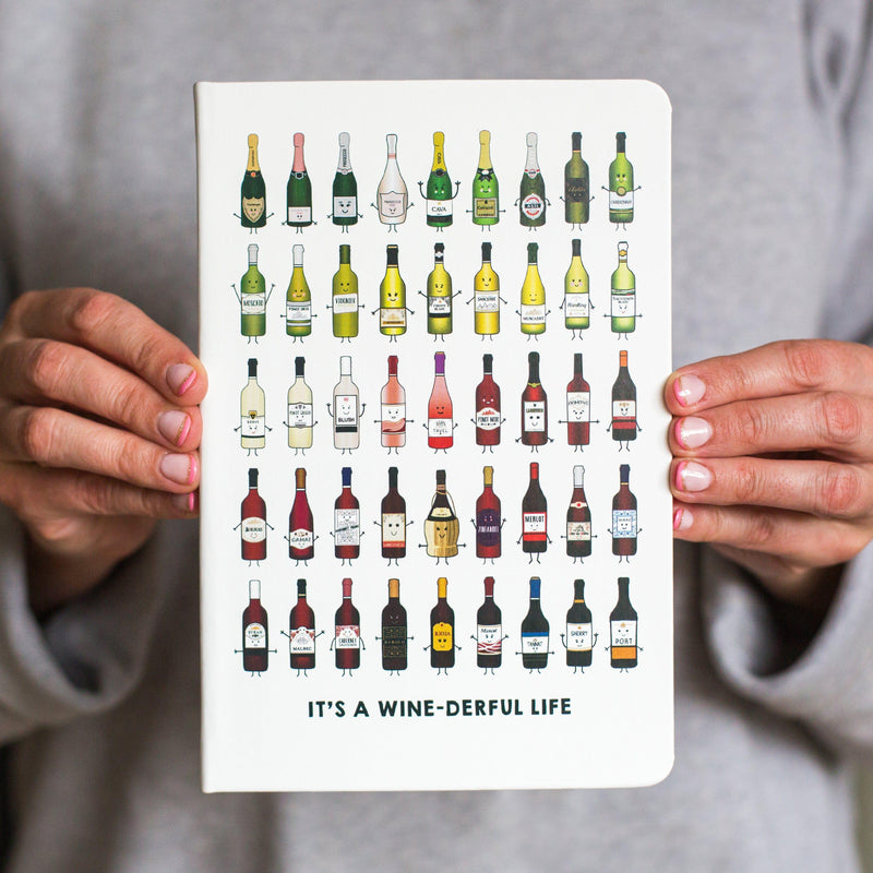 'It's a Winederful Life' Funny Wine Notebook Notebook Of Life & Lemons 