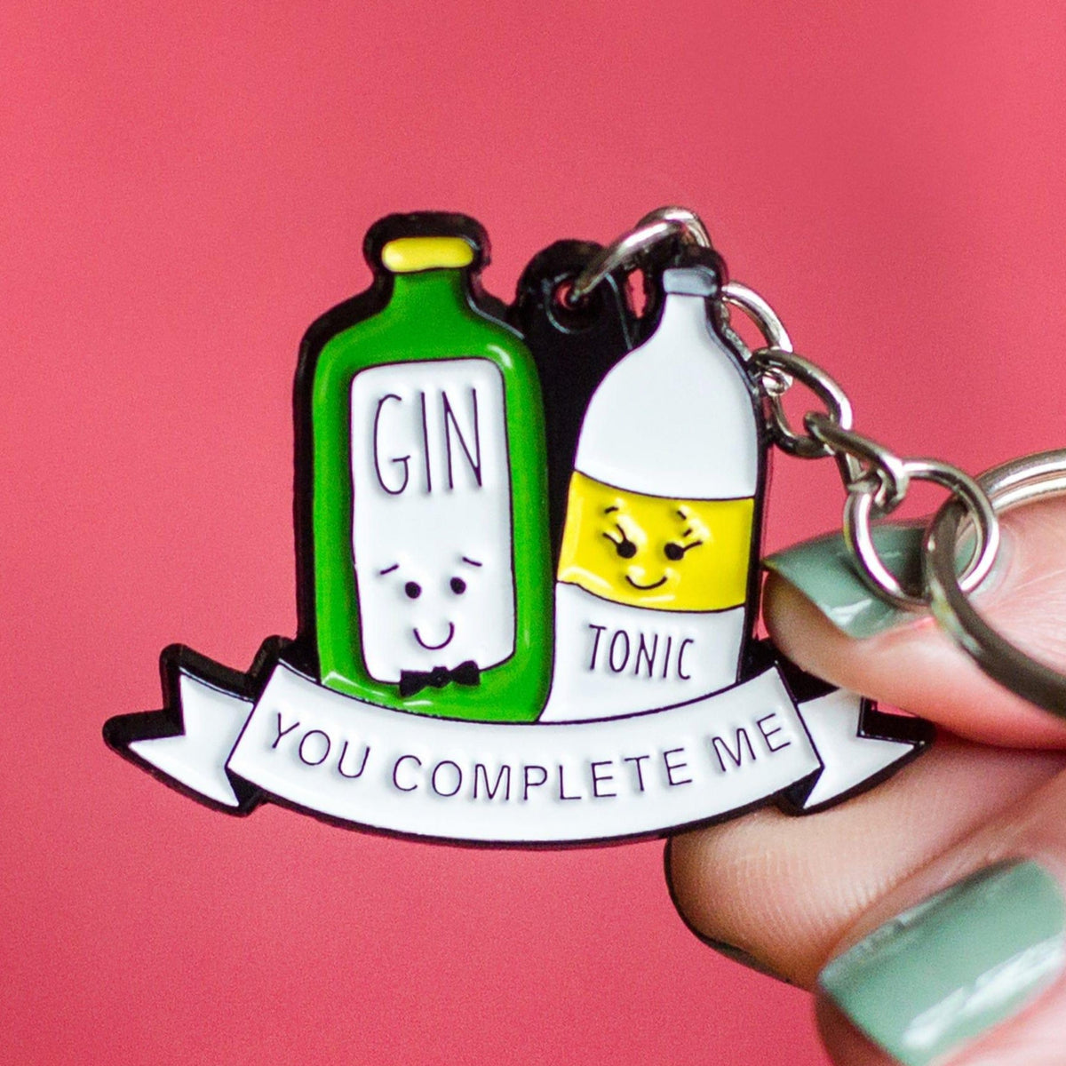 'You Complete Me' Gin and Tonic Keyring - Of Life & Lemons®