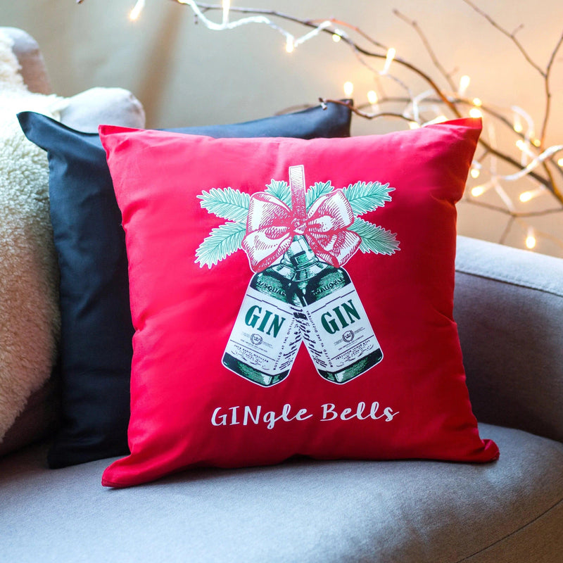 'Gingle Bells' Christmas Cushion Cushion Of Life & Lemons® 