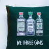 'We Three Gins' Christmas Cushion Cushion Of Life & Lemons® 