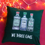 'We Three Gins' Christmas Cushion Cushion Of Life & Lemons® 