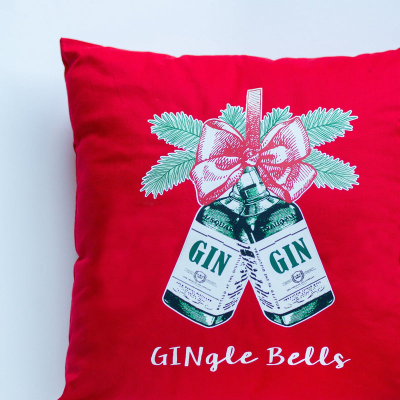 'Gingle Bells' Christmas Cushion Cushion Of Life & Lemons® 