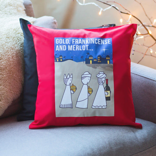 Funny Wine Christmas Cushion Cushion Of Life & Lemons® 