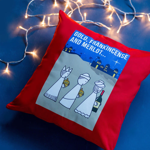 Funny Wine Christmas Cushion Cushion Of Life & Lemons® 