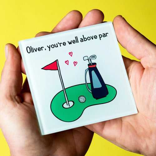 'You're Well Above Par' Personalised Golf Coaster Coaster Of Life & Lemons® 