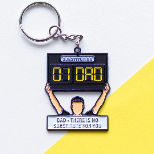 'No Substitute' Football Keyring for Dad Keyring Of Life & Lemons 