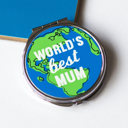 'World's Best Mum' Compact Mirror Compact Mirror Of Life & Lemons® 