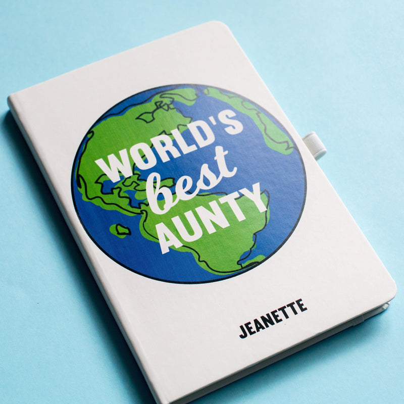 'World's Best Aunt' Personalised Notebook Notebook Of Life & Lemons 