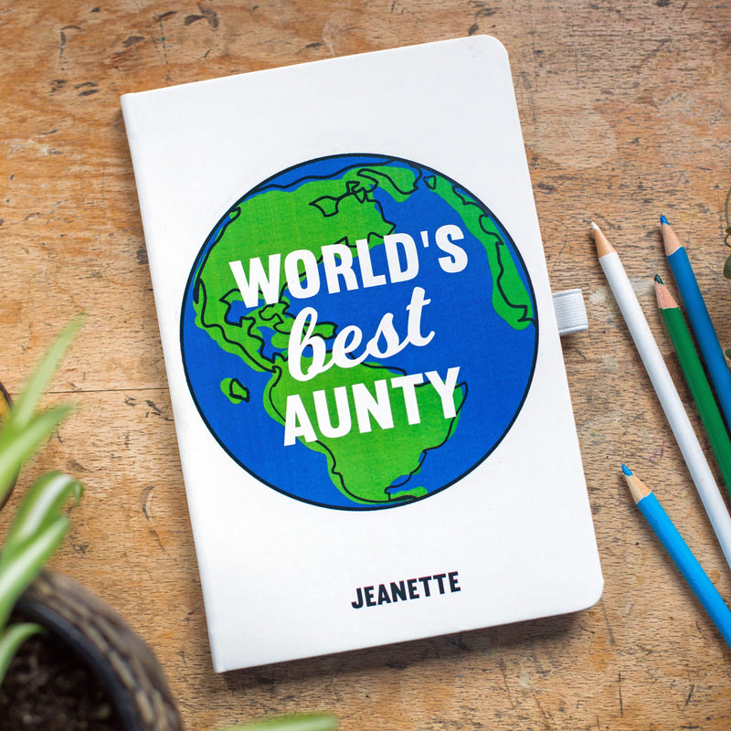 'World's Best Aunt' Personalised Notebook Notebook Of Life & Lemons 