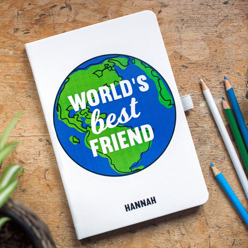 'World's Best Friend' Personalised Notebook Notebook Of Life & Lemons 