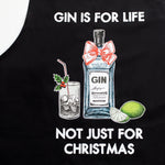 'Gin Is For Life' Christmas Apron Aprons Of Life & Lemons 