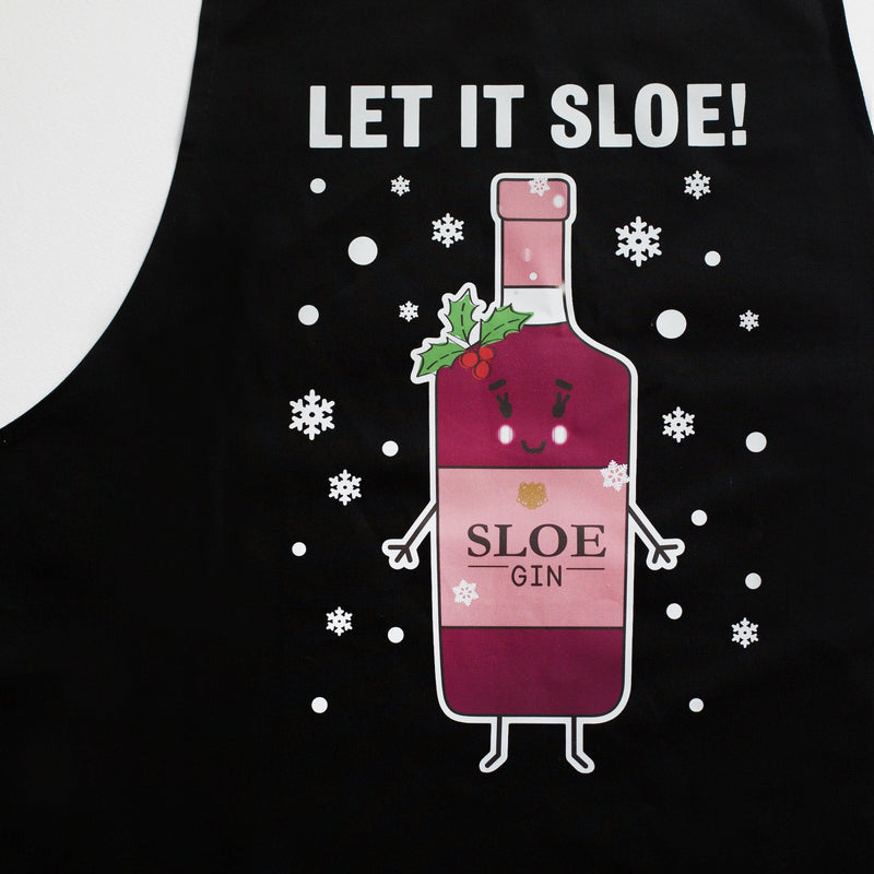 'Let It Sloe' Funny Christmas Apron Aprons Of Life & Lemons 