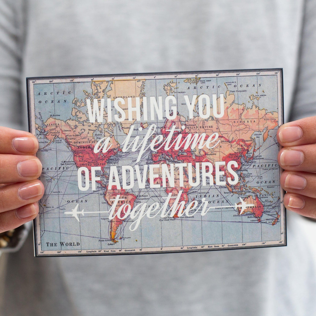 World Map Wedding Card - Of Life & Lemons®