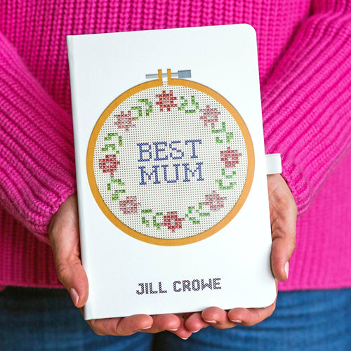 Cross Stitch 'Best Mum' Personalised Notebook Notebook Of Life & Lemons 