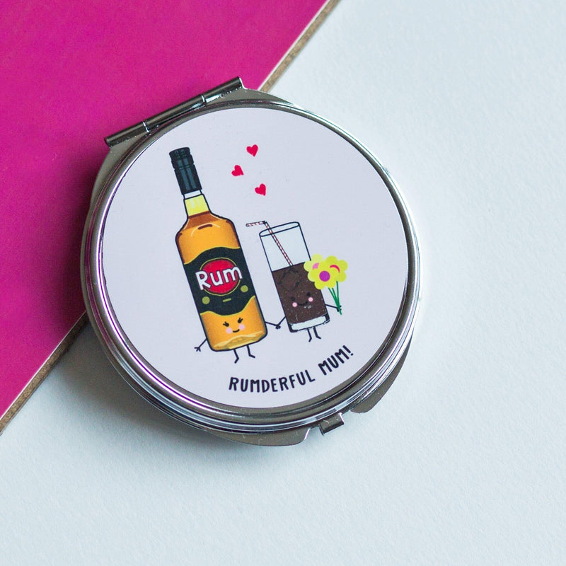 Funny Rum Compact Mirror For Mum Compact Mirror Of Life & Lemons® 