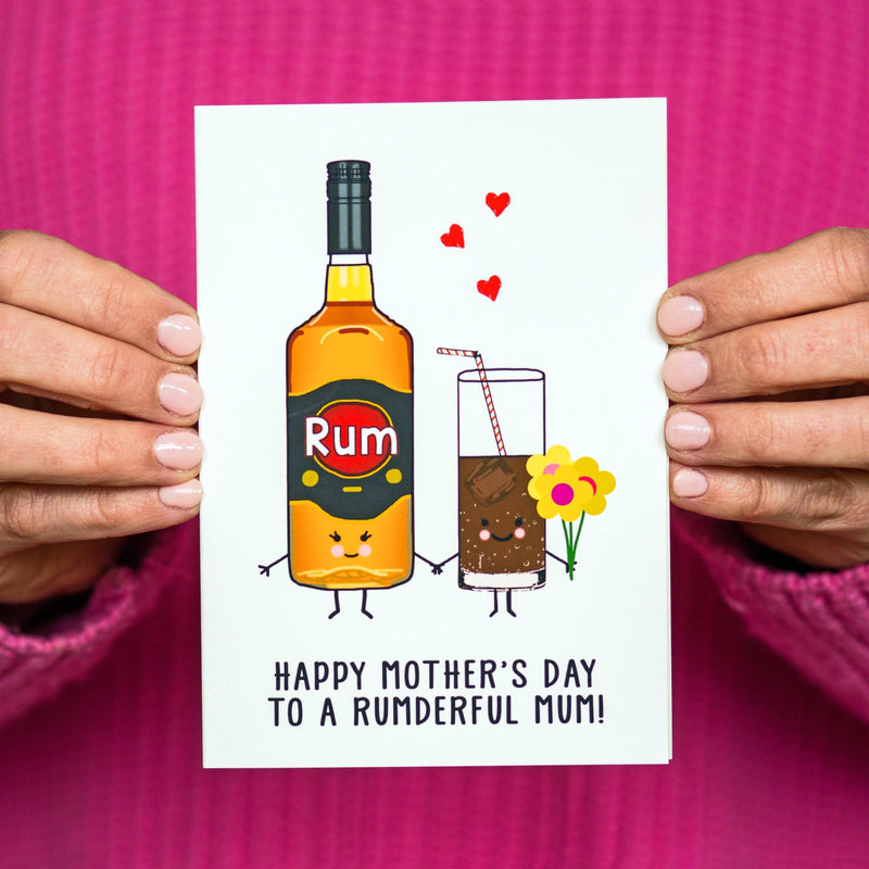 Funny Rum Mother's Day Card Cards for Mum Of Life & Lemons 