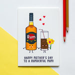 Funny Rum Mother's Day Card Cards for Mum Of Life & Lemons 