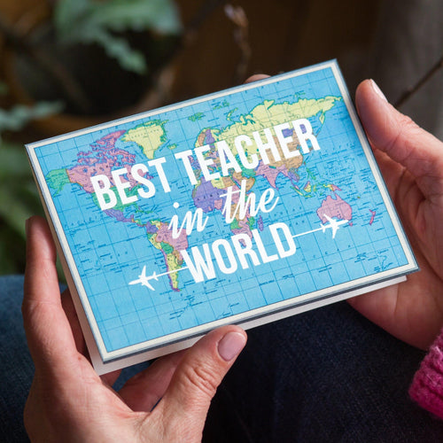 'Best Teacher in the World' Card Cards for Teachers Of Life & Lemons 