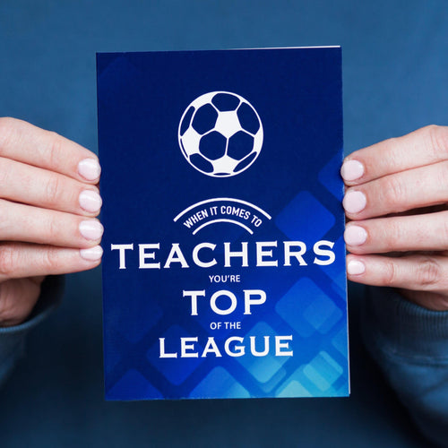 'Top Of The League' Thank You Teacher Card Cards for Teachers Of Life & Lemons 