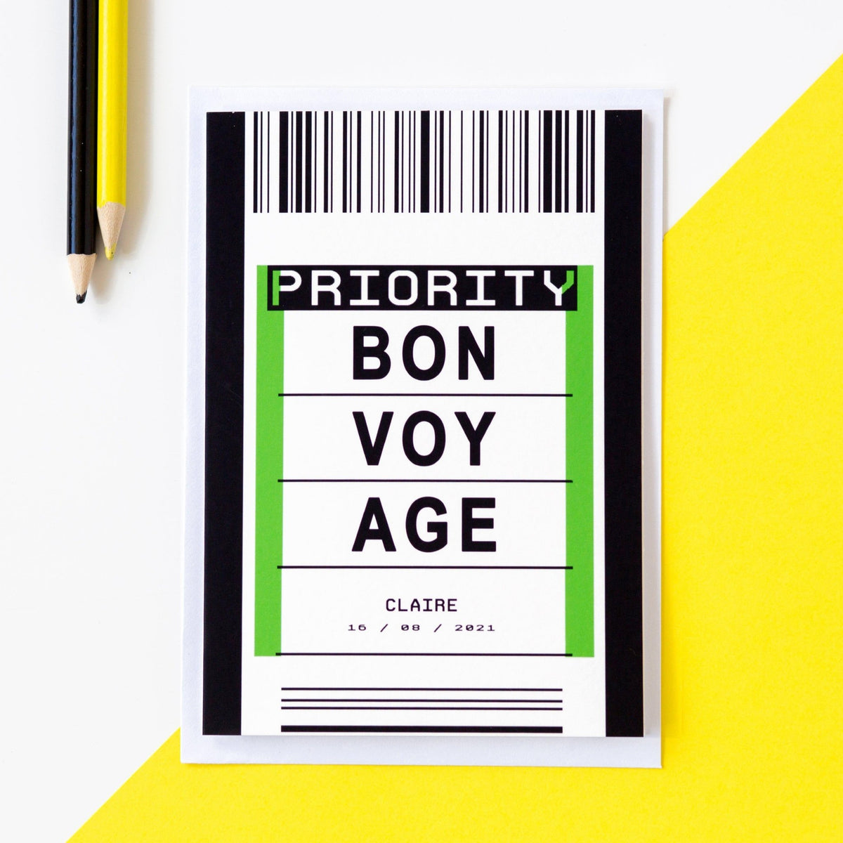 Personalised 'Bon Voyage' Card - Of Life & Lemons®
