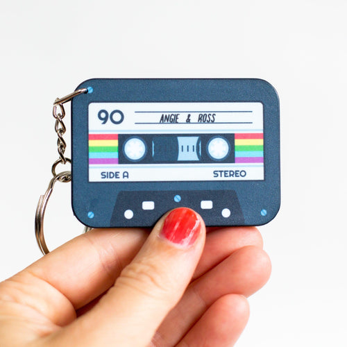 Personalised Cassette Tape Keyring Personalised Keyring Of Life & Lemons 