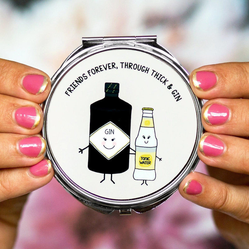 Funny Gin Compact Mirror Gift For Friend Compact Mirror Of Life & Lemons® 