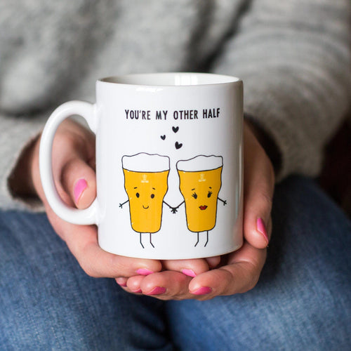 'My Other Half' Beer Mug Mug Of Life & Lemons 