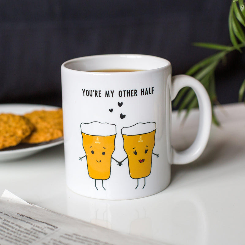 'My Other Half' Beer Mug Mug Of Life & Lemons 