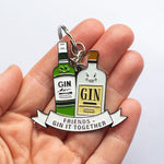 'Gin It Together' Friendship Keyring Keyring Of Life & Lemons 