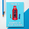 Funny Prime Hydration Card For Teacher