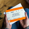 Personalised Train Ticket Graduation Card
