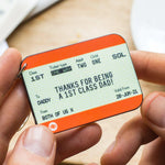 Personalised Train Ticket Father's Day Keyring Personalised Keyring Of Life & Lemons 