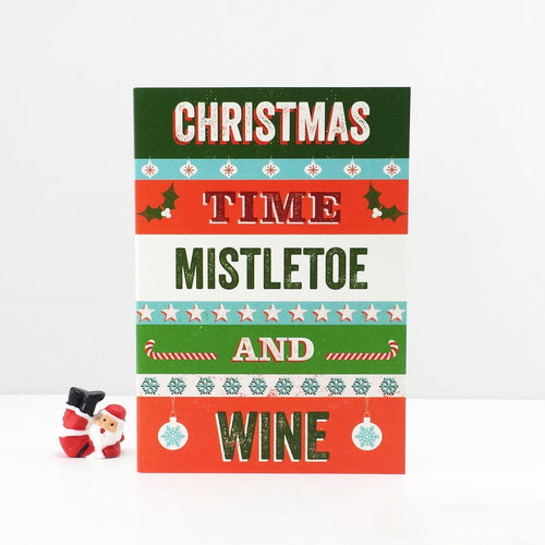 'Mistletoe & Wine' Retro Christmas Card Christmas Cards Of Life & Lemons 
