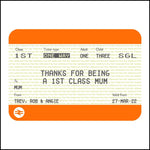 Personalised Train Ticket Mother's Day Card Cards for Mum Of Life & Lemons 