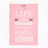 'Life is too short..' Tea Towel - Pink Tea Towel Of Life & Lemons 