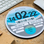 Personalised Tax Disc Mouse Mat Mouse Mat Of Life & Lemons® 