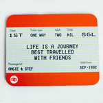 Personalised Friendship Train Ticket Mouse Mat Mouse Mat Of Life & Lemons® 