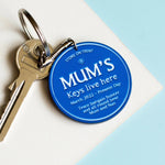Personalised Blue Plaque Keyring for Mum Personalised Keyring Of Life & Lemons 